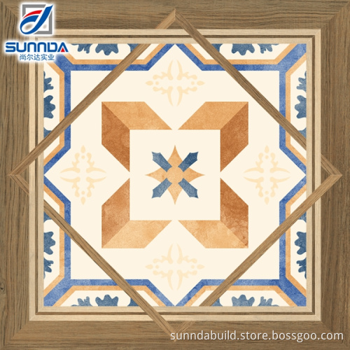 rustic 3D inkjet digital green flower series porcelain sitting room rough finish floor tiles